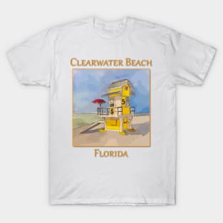 Cute lifeguard tower in Clearwater Beach Florida T-Shirt
